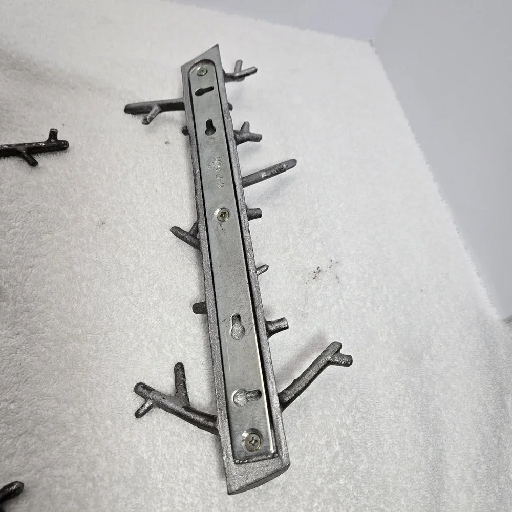 Bosign 3 Piece Tree Branch Wall Hanger Hooks Distressed Gunmetal Key Coat Hook